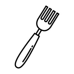fork kitchen cutlery line style icon vector illustration design