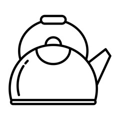 jar teapot kitchen utensil line style icon vector illustration design