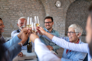 Photo of a happy business team