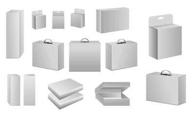 set of package box template or box product packaging template concept. eps 10 vector, easy to modify