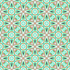 Geometric seamless pattern, ornament, abstract colorful background, fashion print, vector texture.