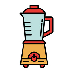 kitchen blender appliance line and colors style icon vector illustration design