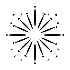 sunburst rays and stars decorative icon vector illustration design