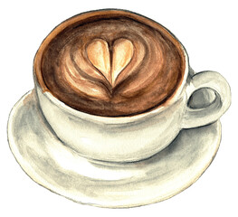Hot Cup of Coffee or Cocoa Illustration