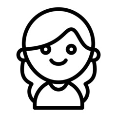 Avatar icon with outline style. Suitable for website design, logo, app and UI.