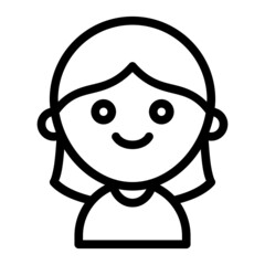 Avatar icon with outline style. Suitable for website design, logo, app and UI.