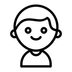 Avatar icon with outline style. Suitable for website design, logo, app and UI.