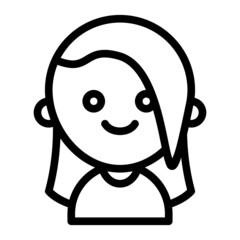 Avatar icon with outline style. Suitable for website design, logo, app and UI.