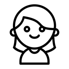 Avatar icon with outline style. Suitable for website design, logo, app and UI.