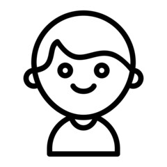 Avatar icon with outline style. Suitable for website design, logo, app and UI.