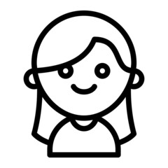 Avatar icon with outline style. Suitable for website design, logo, app and UI.