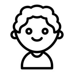 Avatar icon with outline style. Suitable for website design, logo, app and UI.