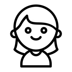 Avatar icon with outline style. Suitable for website design, logo, app and UI.