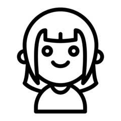 Avatar icon with outline style. Suitable for website design, logo, app and UI.