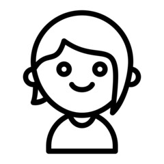 Avatar icon with outline style. Suitable for website design, logo, app and UI.