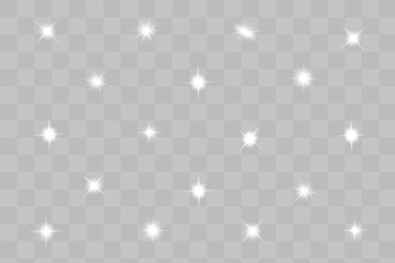 Glowing White Light effect. Vector illustration