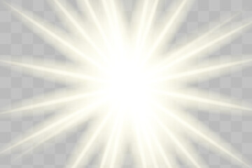 Glowing Light Star effect. Vector illustration