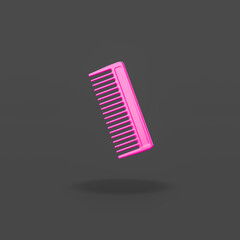 Purple Comb on Black Background