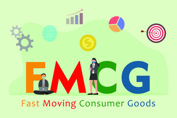 Fast Moving Consumer Goods (FMCG) 2D flat vector concept for banner, website, illustration, landing page, flyer, etc