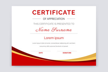 Modern and professional academic certificate of appreciation award template design.