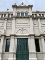 facade of a building with columns