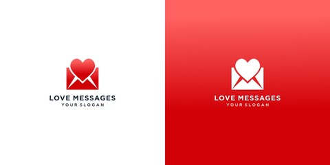 Love and mesage logo design