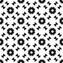 Black and white texture. Abstract seamless geometric pattern.
