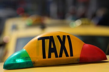 Taxi sign in Bucharest Romania