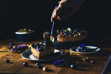 Vegan chocolate cheese cake