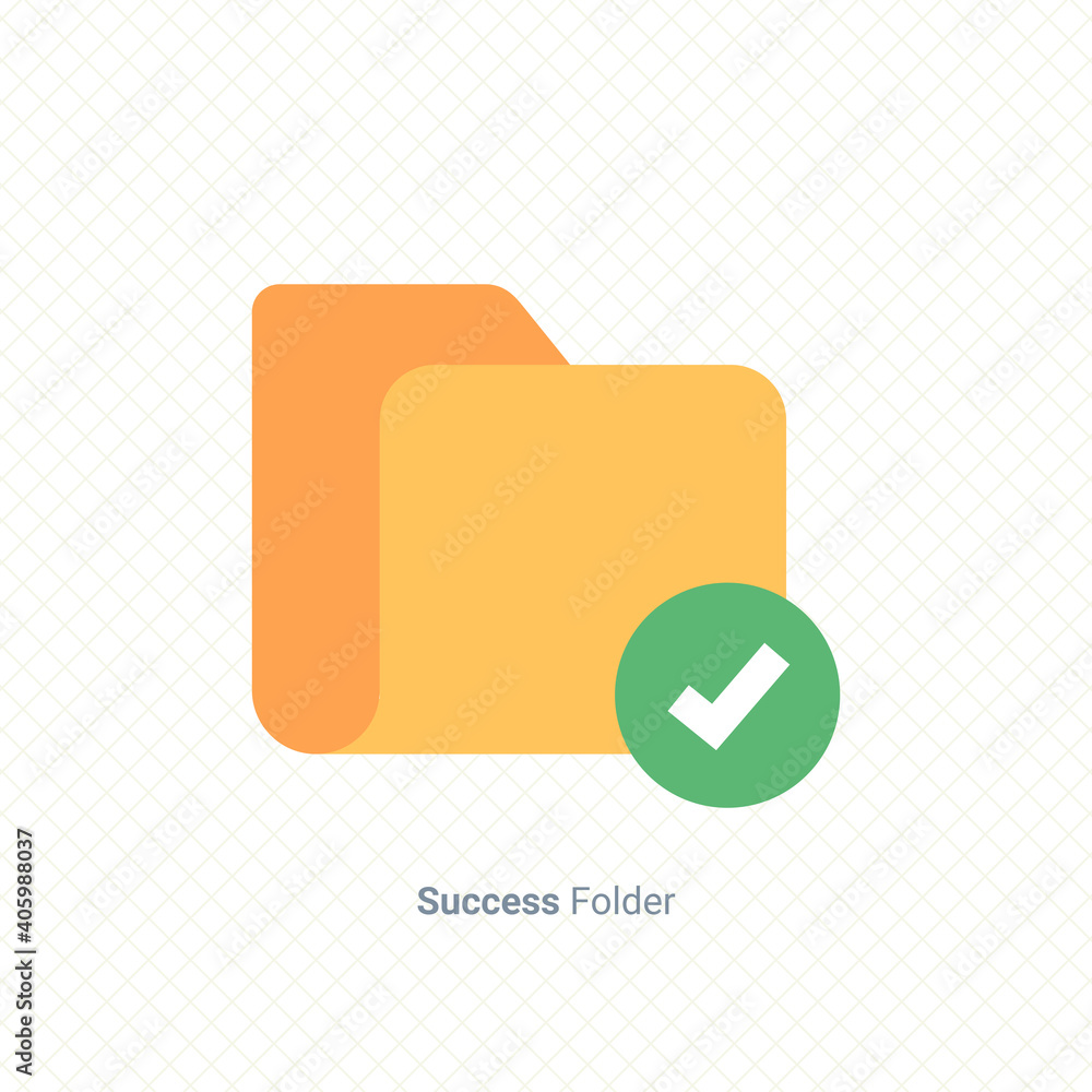 Poster folder done complete accepted icon single graphic design element vector illustration for business pr