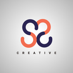 Fototapeta premium letter s and love logo design template