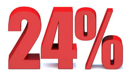24 Percent off 3d Sign on White Background, Special Offer 24% Discount Tag, Sale Up to 24 Percent Off,big offer, Sale, Special Offer Label, Sticker, Tag, Banner, Advertising, offer Icon