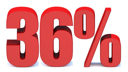  36 Percent off 3d Sign on White Background, Special Offer 36% Discount Tag, Sale Up to 36 Percent Off,big offer, Sale, Special Offer Label, Sticker, Tag, Banner, Advertising, offer Icon
