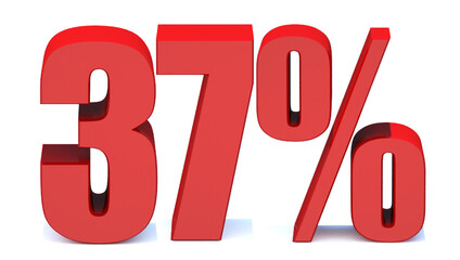  37 Percent off 3d Sign on White Background, Special Offer 37% Discount Tag, Sale Up to 37 Percent Off,big offer, Sale, Special Offer Label, Sticker, Tag, Banner, Advertising, offer Icon