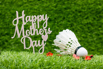 Naklejka premium Badminton Mom Happy Mother's Day for Badminton Mom