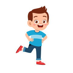 cute kid teen boy show facial expression