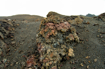 Layers of Lava of Sierra Negra on Isabela Island - Galapagos