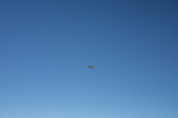paragliding in the blue sky