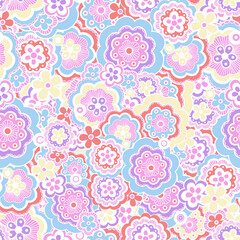 Cute pattern in small flower. Small colorful flowers. Ditsy floral background. The elegant the template for fashion prints. in retro stily