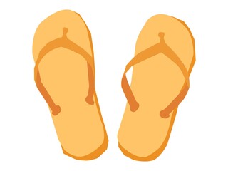 オレンジ色のビーチサンダル