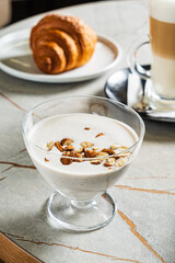 yogurt with grains and seeds