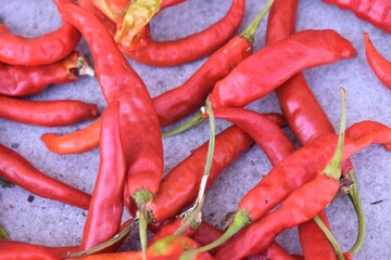 red chili peppers close up background