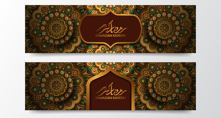beautiful mandala ornament for mosque pattern for ramadan islamic event banner template
