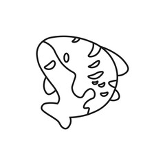 animal fish tiger icon vector illustration
