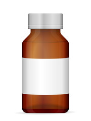 Glass medical bottle