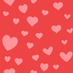 Fototapeta na wymiar Hearts vector icon seamless pattern. Love texture background for valentine's day.