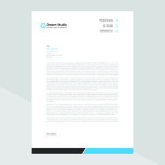 Business letterhead with a modern design