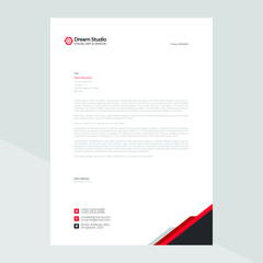 Business letterhead with a modern design