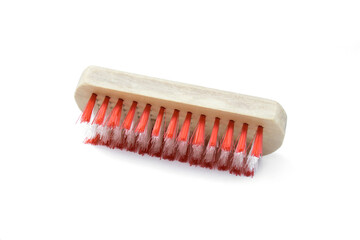 Cleaning brush on white background.