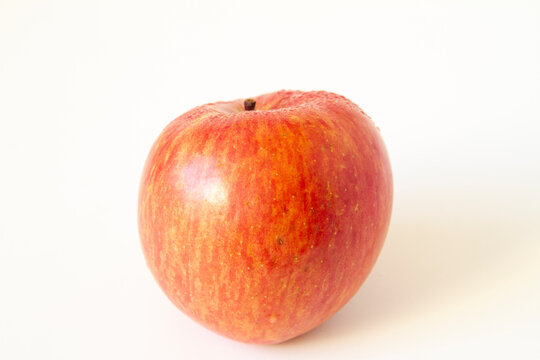 Honeycrisp Apple Close Up On White Background.